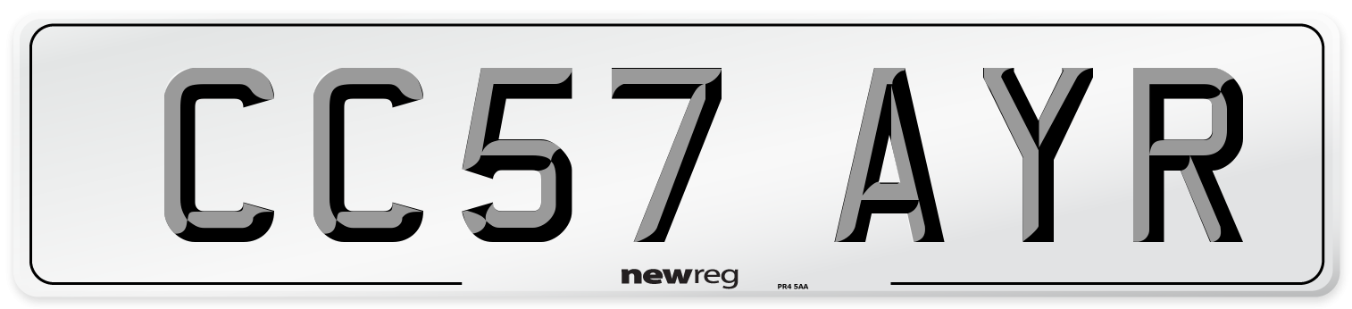 CC57 AYR Number Plate from New Reg